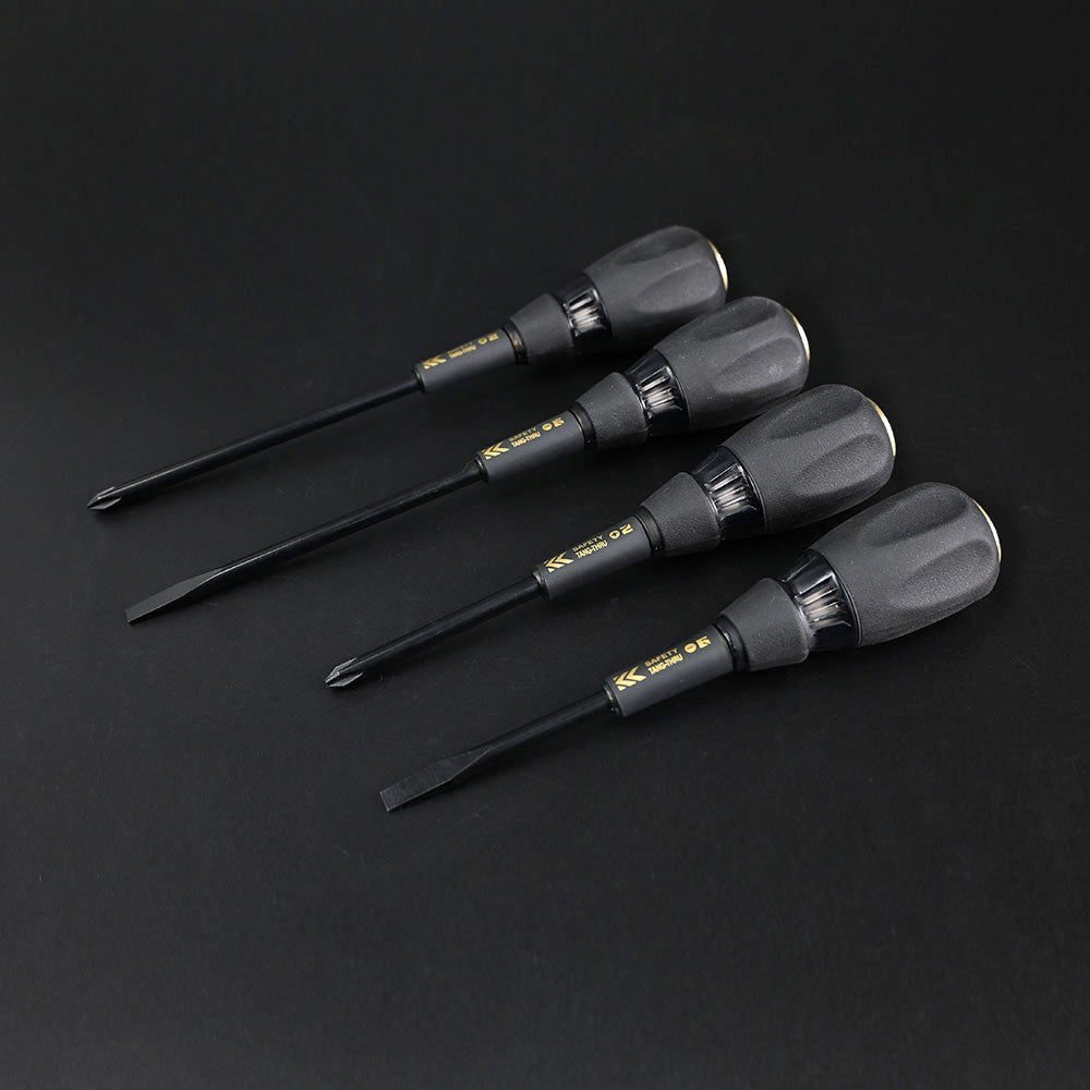 [526SK-BG] KUROKIN 黒金(Black & Gold) 安全貫通ドライバー +2×150mm 単品1個 - MisakaZoo