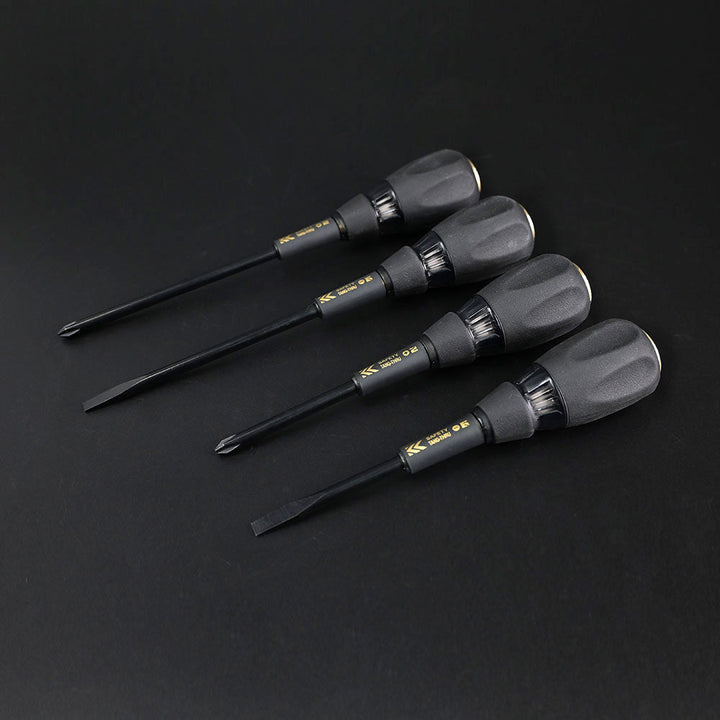 [526SK-BG] KUROKIN 黒金(Black & Gold) 安全貫通ドライバー +2×150mm 単品1個 - MisakaZoo