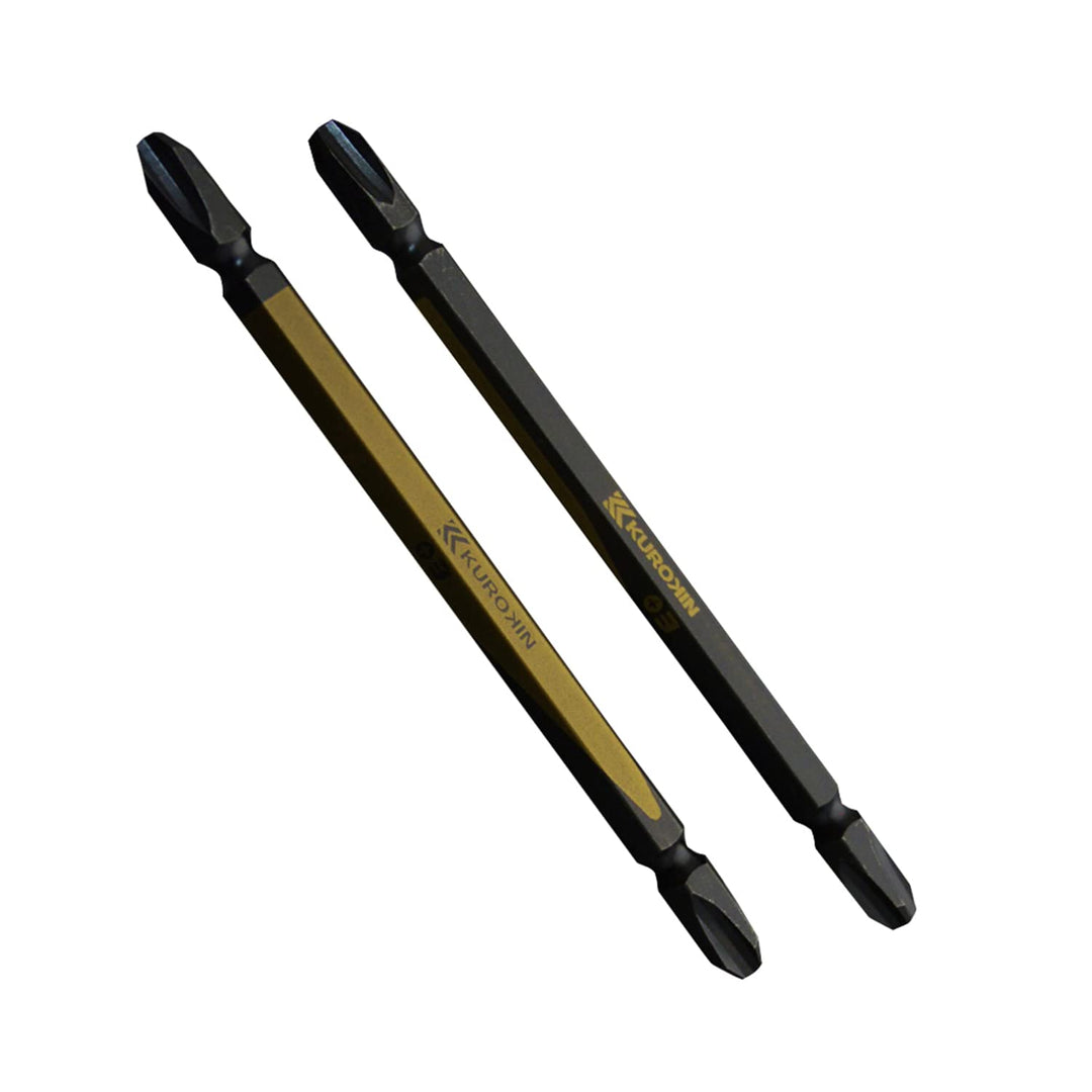 [5302-110-BG] KUROKIN 黒金(Black & Gold) 両頭ビット（２本組）+3×110mm 1セット - MisakaZoo