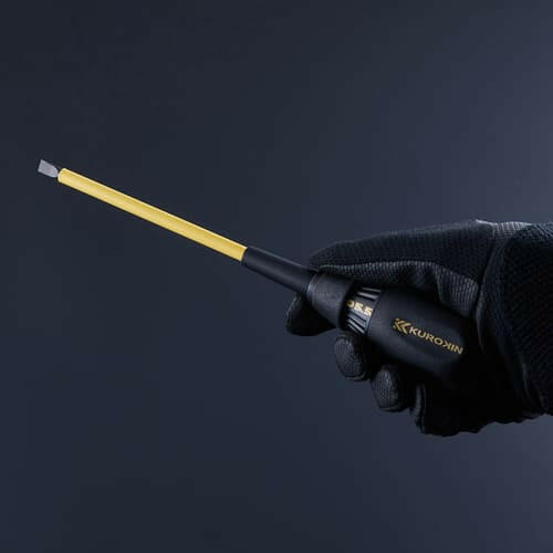 [554D-BG] KUROKIN 黒金(Black & Gold) 電工ドライバー -5.5×100mm 単品1個