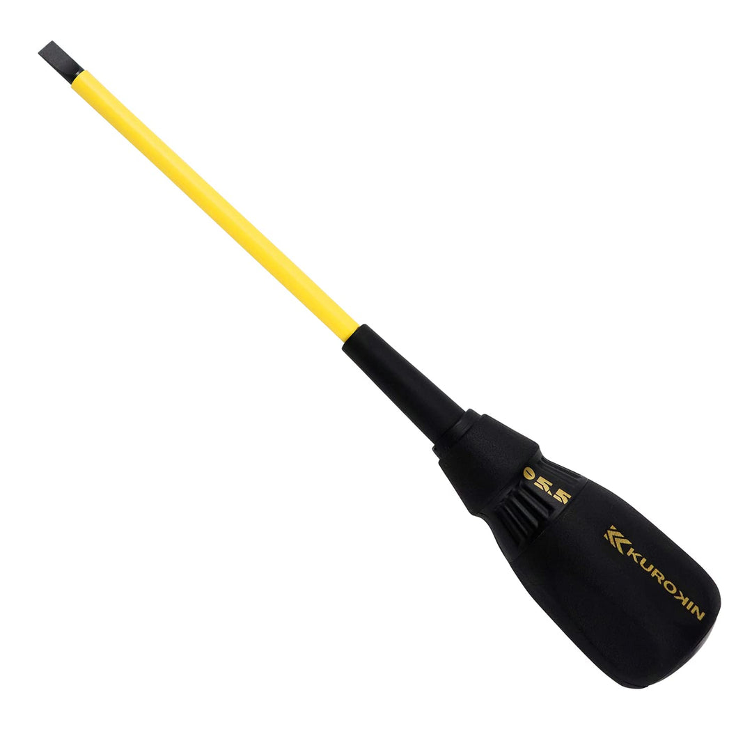 [556D-BG] KUROKIN 黒金(Black & Gold) 電工ドライバー -5.5×150mm 単品1個 - MisakaZoo