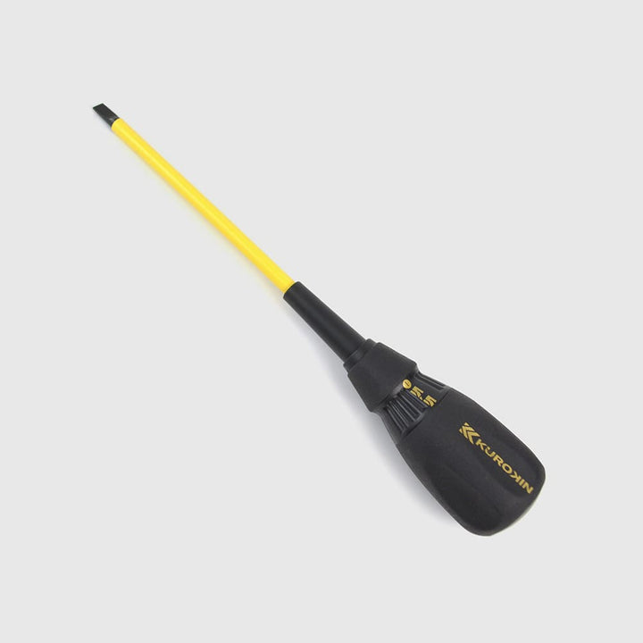 [556D-BG] KUROKIN 黒金(Black & Gold) 電工ドライバー -5.5×150mm 単品1個 - MisakaZoo