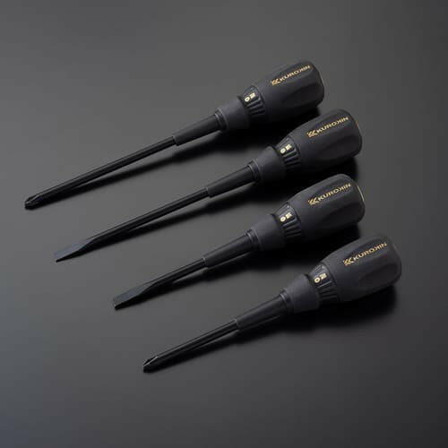 [526K-BG] KUROKIN 黒金(Black & Gold) 貫通ドライバー +2×150mm 単品1個