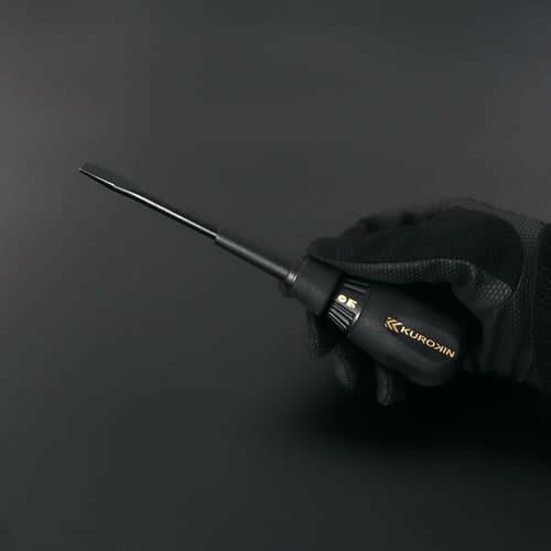 [564K-BG] KUROKIN 黒金(Black & Gold) 貫通ドライバー -6×100mm 単品1個 - MisakaZoo