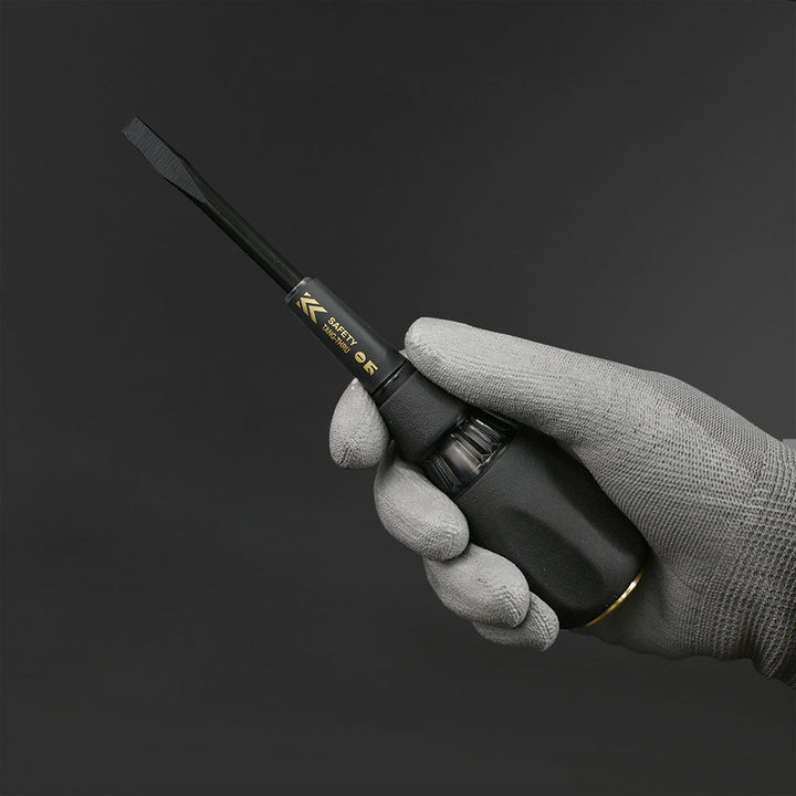 [564SK-BG] KUROKIN 黒金(Black & Gold) 安全貫通ドライバー -6×100mm 単品1個 - MisakaZoo