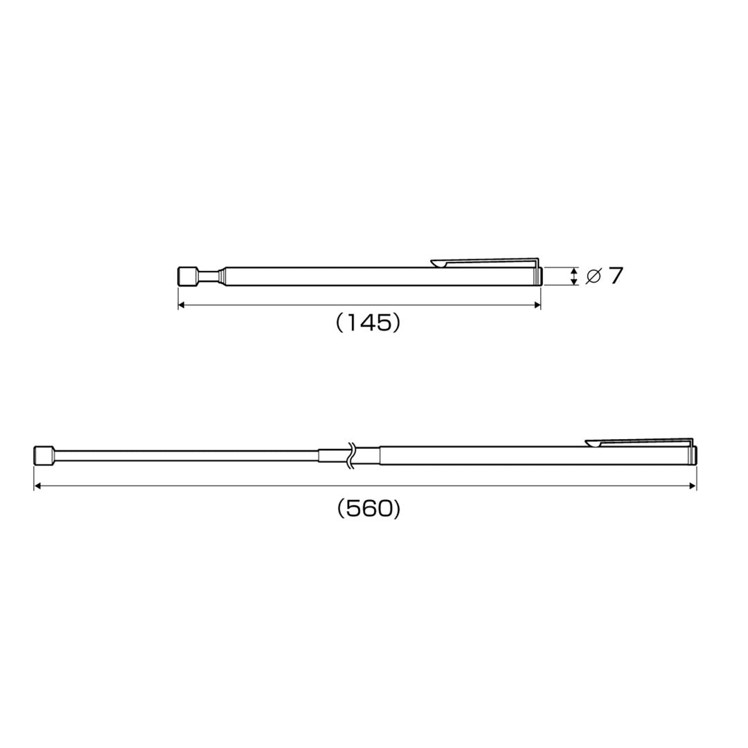 アネックス(Anex) 411 伸縮式ピックアップツール 全長約145～560ｍｍ