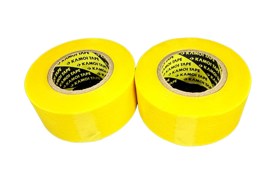 [MisakaZoo 2巻セット品 MO-Pack]カモ井 多用途マスキングテープ KABUKIS（カブキ）車両・塗装用 24mm×18M 黄 - MisakaZoo