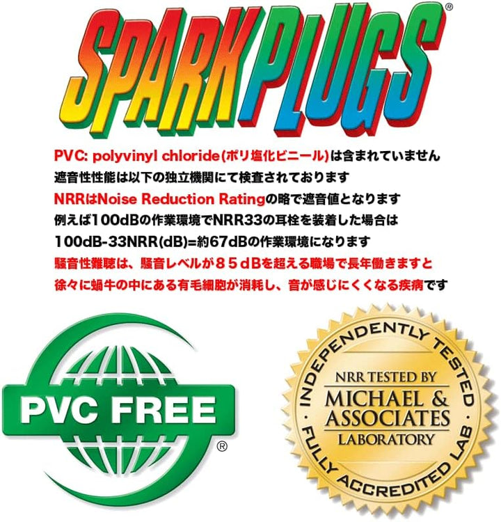 [5 Pairs | Spark Plugs] Moldex 6604 Spark Plugs SparkPlugs Earplugs NRR33 5 Pairs