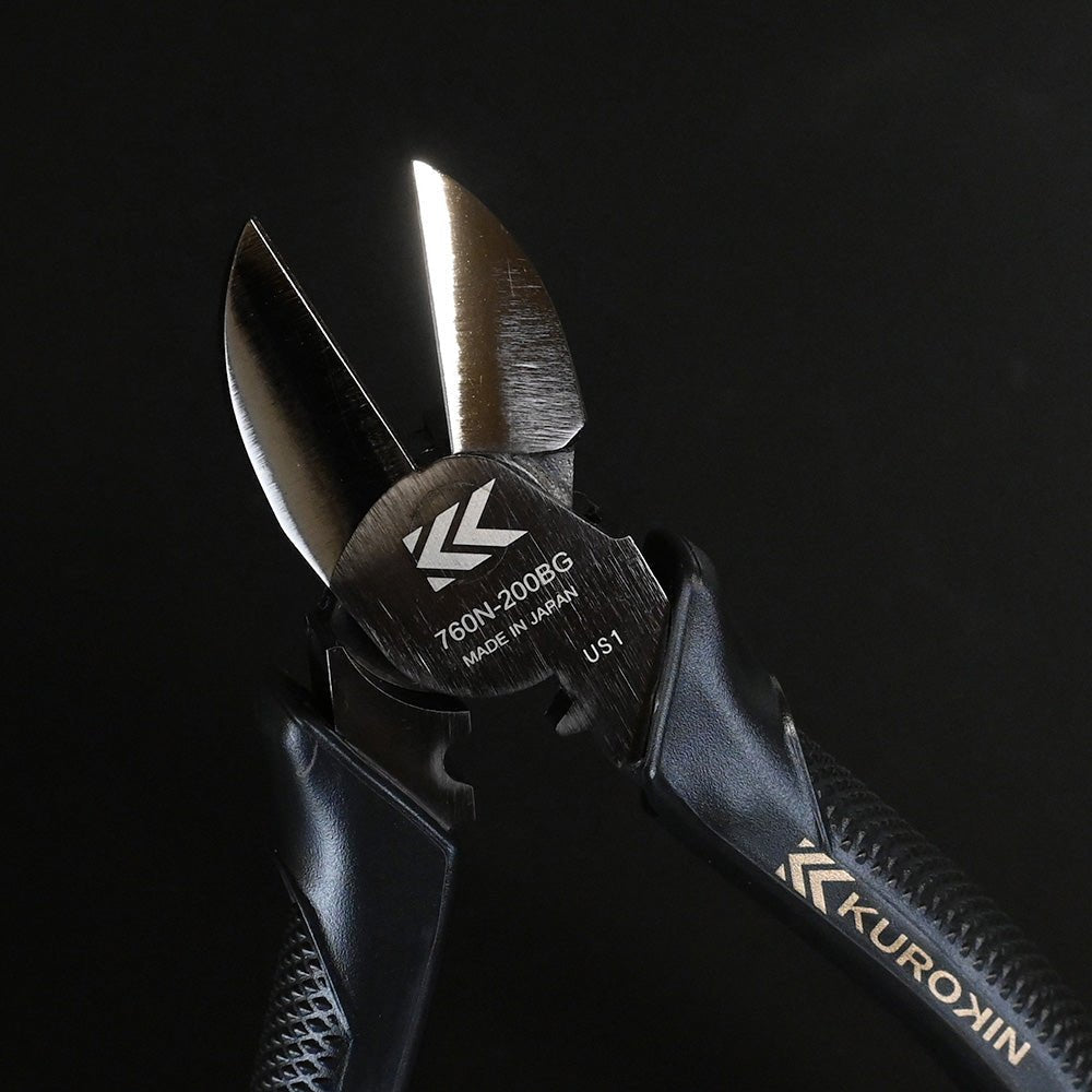 [760N-200BG] KUROKIN 黒金(Black & Gold) 偏芯強力ニッパ薄刃 200mm 単品1丁 - MisakaZoo