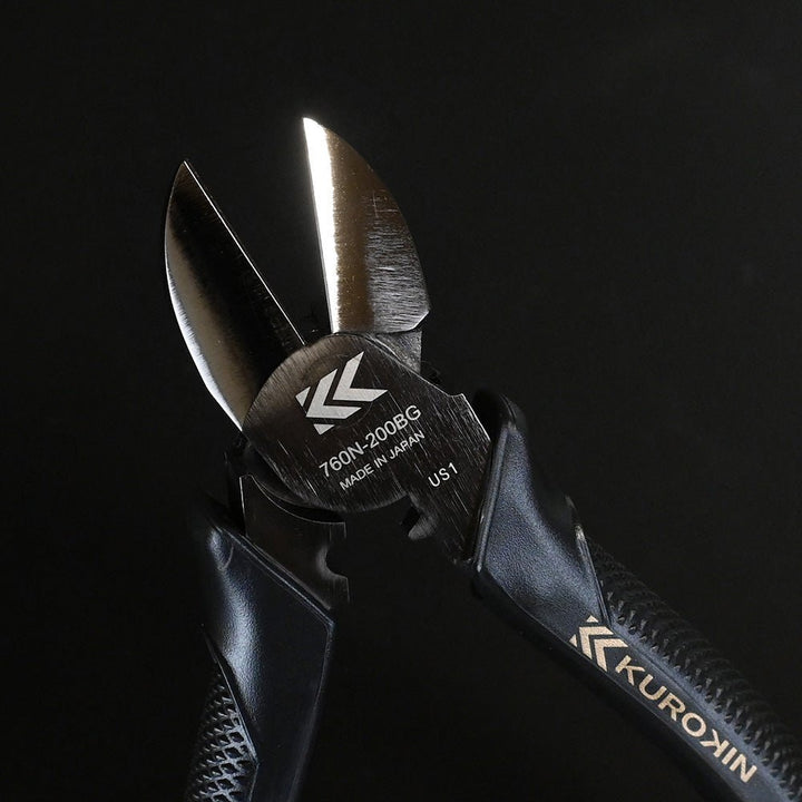 [760N-200BG] KUROKIN 黒金(Black & Gold) 偏芯強力ニッパ薄刃 200mm 単品1丁 - MisakaZoo