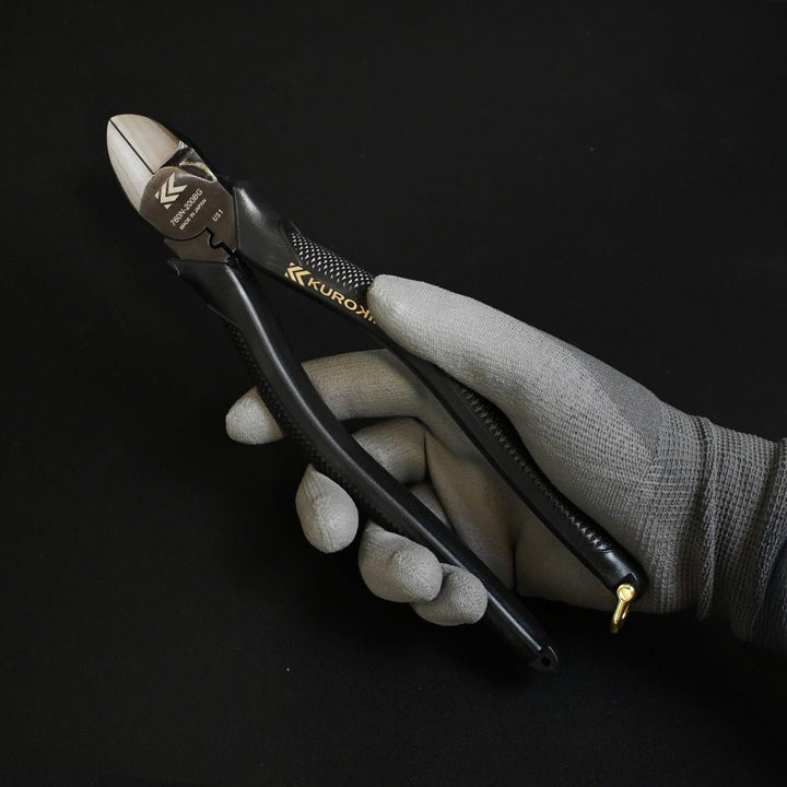 [760N-200BG] KUROKIN 黒金(Black & Gold) 偏芯強力ニッパ薄刃 200mm 単品1丁 - MisakaZoo