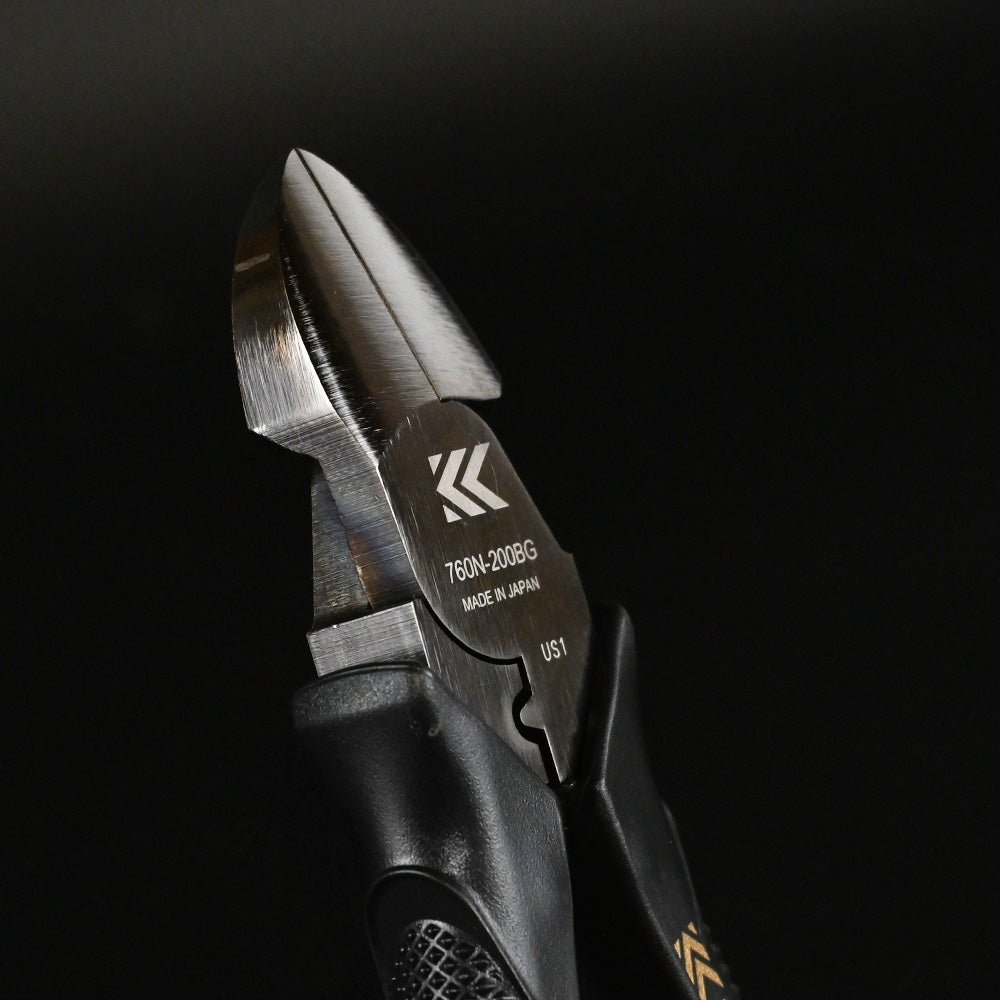 [760N-200BG] KUROKIN 黒金(Black & Gold) 偏芯強力ニッパ薄刃 200mm 単品1丁 - MisakaZoo
