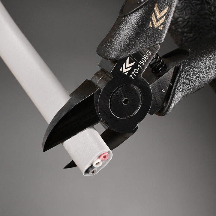 [770-150BG] KUROKIN 黒金(Black & Gold) 電工名人強力ニッパ（ラウンド刃） 単品1丁