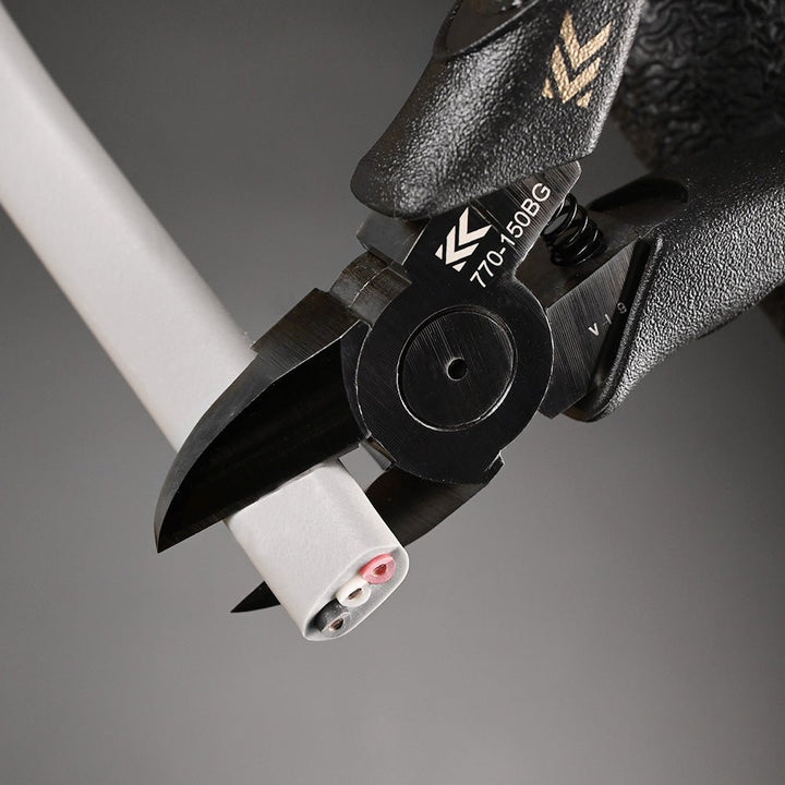 [770-175BG] KUROKIN 黒金(Black & Gold) 電工名人強力ニッパ（ラウンド刃） 単品1丁 - MisakaZoo