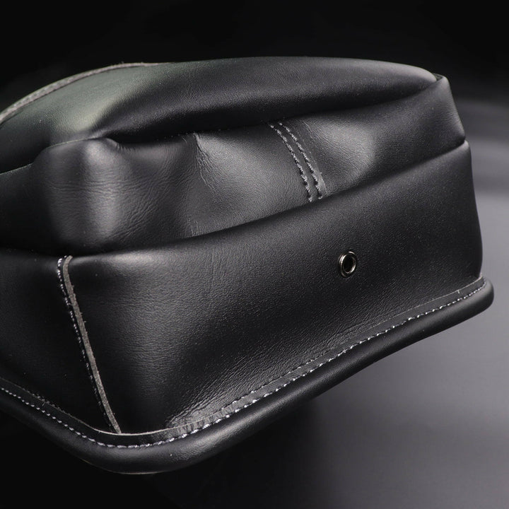 [AB-23BG] KUROKIN 黒金(Black & Gold) 腰袋3段 LIGHT PU LEATHER SERIES 単品1個