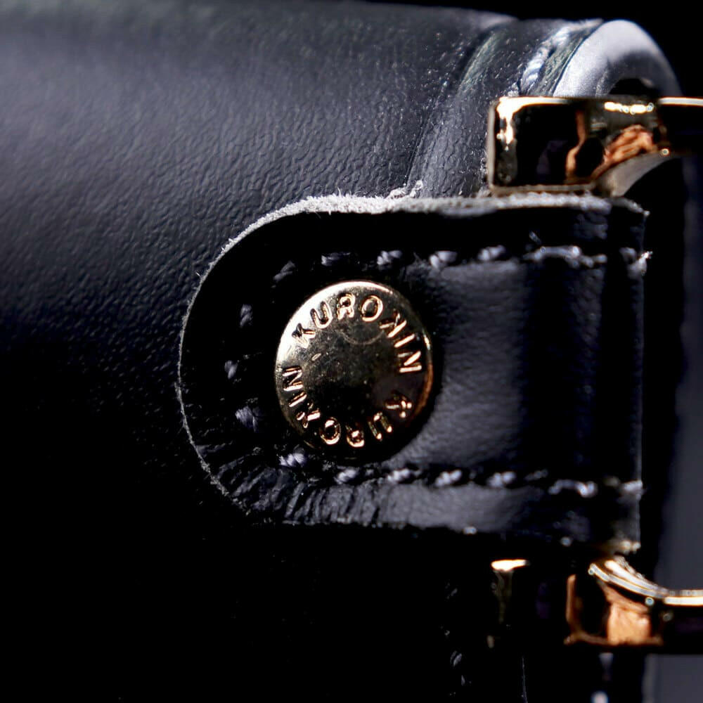 [AH-72BG] KUROKIN 黒金(Black & Gold) ドライバーペンチホルダー2段 LIGHT PU LEATHER SERIES 単品1個