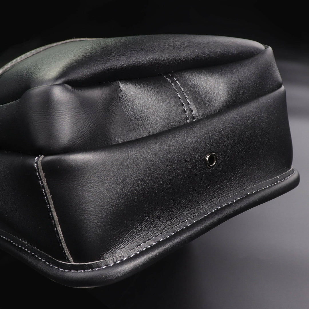 [AB-22BG] KUROKIN 黒金(Black & Gold) 腰袋2段 LIGHT PU LEATHER SERIES 単品1個