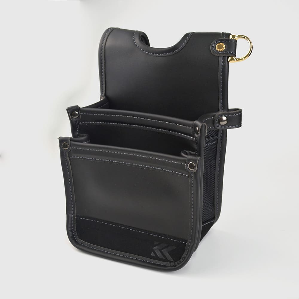 [AB-41BG] KUROKIN 黒金(Black & Gold) 建築薄型腰袋1段 単品1個
