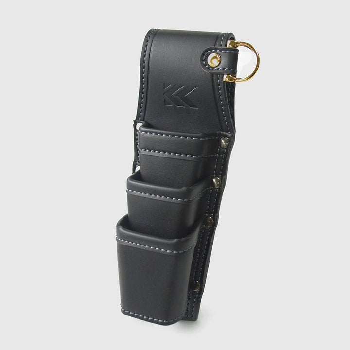 [AH-63BG] KUROKIN 黒金(Black & Gold) ホルダー3段 LIGHT PU LEATHER SERIES 単品1個