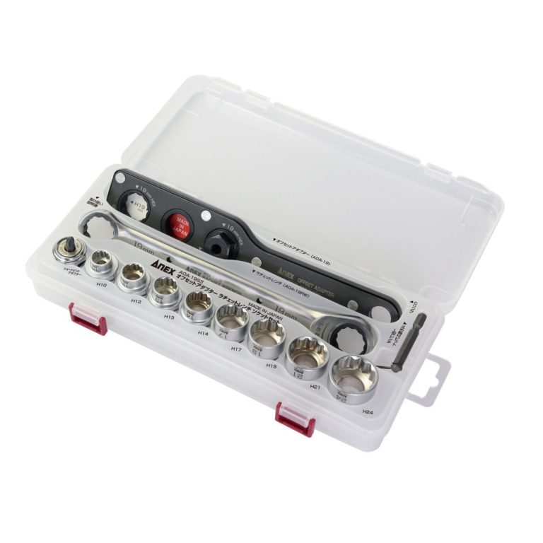 アネックス(Anex) AOA-19S3 オフセットアダプター19ｍｍ ラチェットレンチソケットセット
