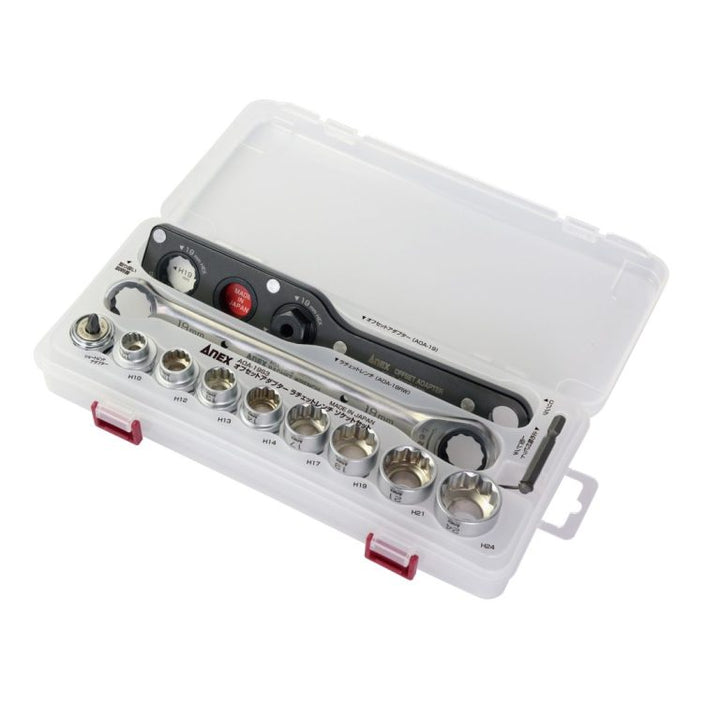 アネックス(Anex) AOA-19S3 オフセットアダプター19ｍｍ ラチェットレンチソケットセット