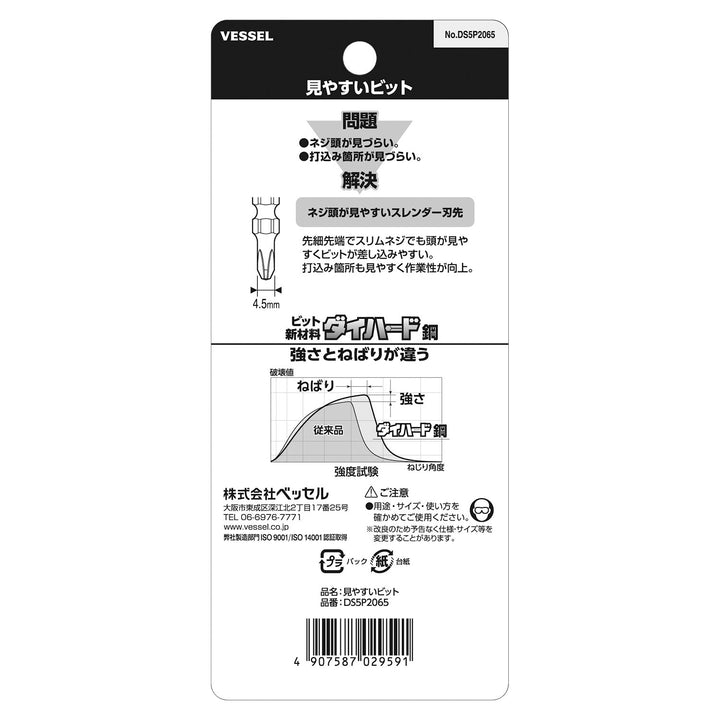 VESSEL 見やすいビット 5本組 DS5P2065