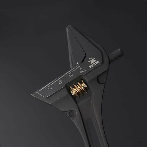 [FGL-38-BG] KUROKIN 黒金(Black & Gold) ギア付モンキーレンチ 単品1丁