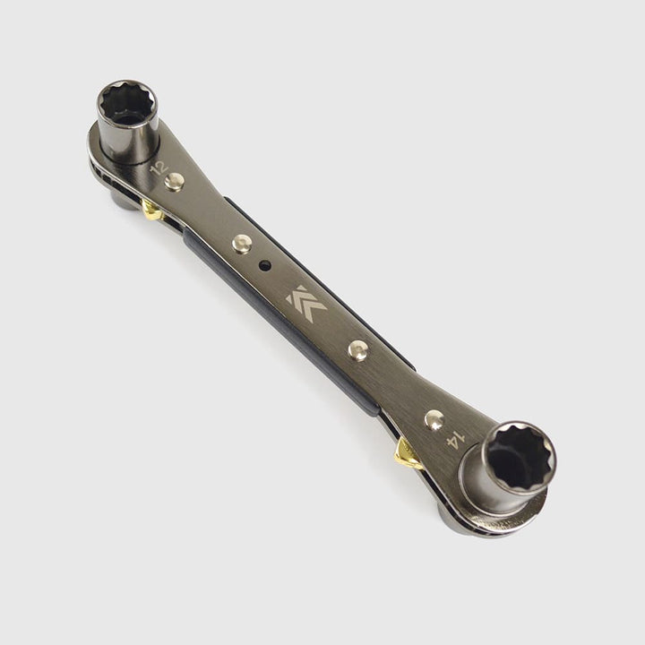 [FRS-12-BG] KUROKIN 黒金(Black & Gold) 板ラチェットレンチ 単品1丁