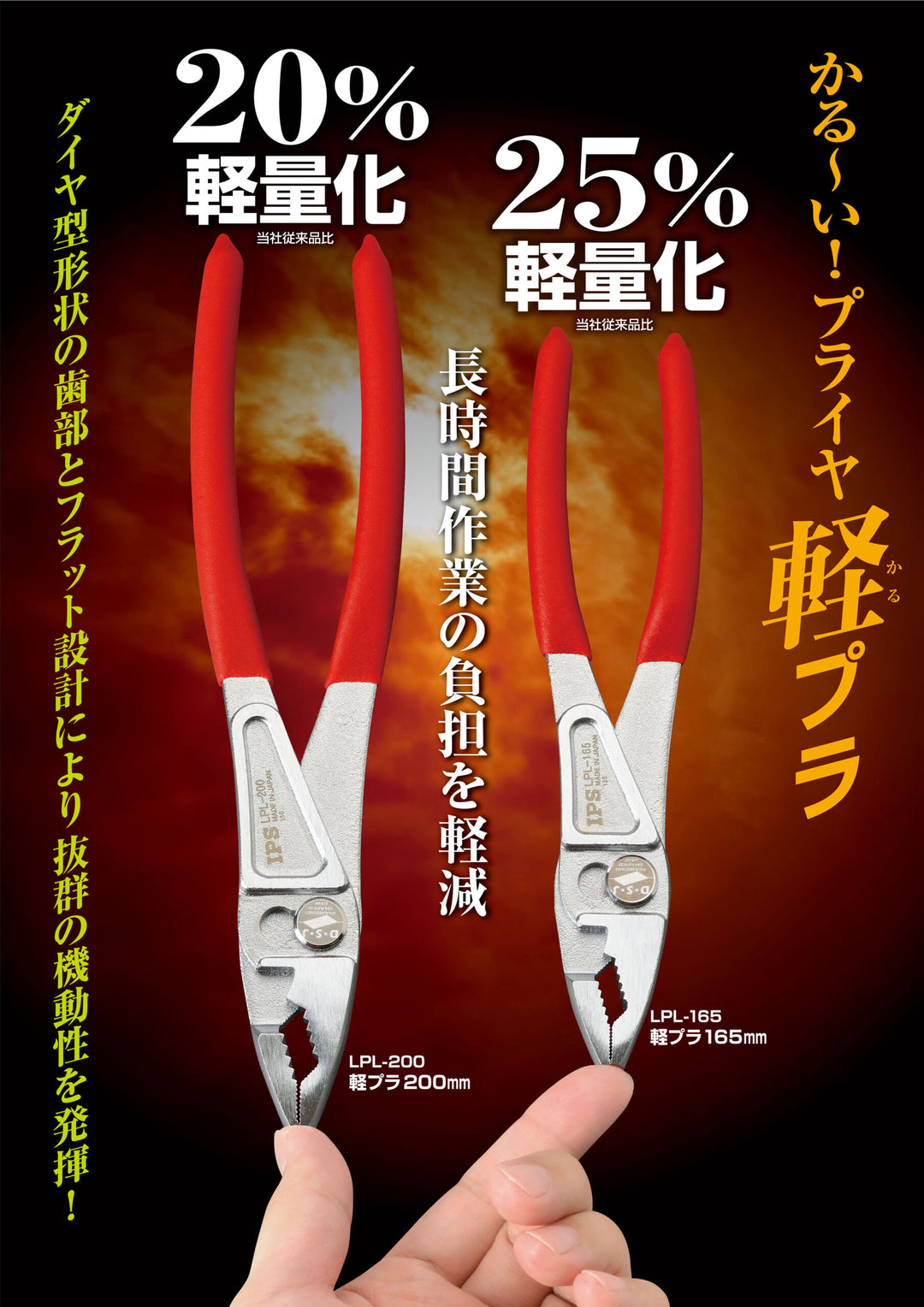 IPS PLIERS 軽プラ 165mm LPL-165 画像6