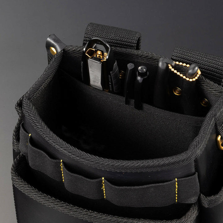 [PS-23BG] KUROKIN 黒金(Black & Gold) 腰袋スタンダード3段 単品1個