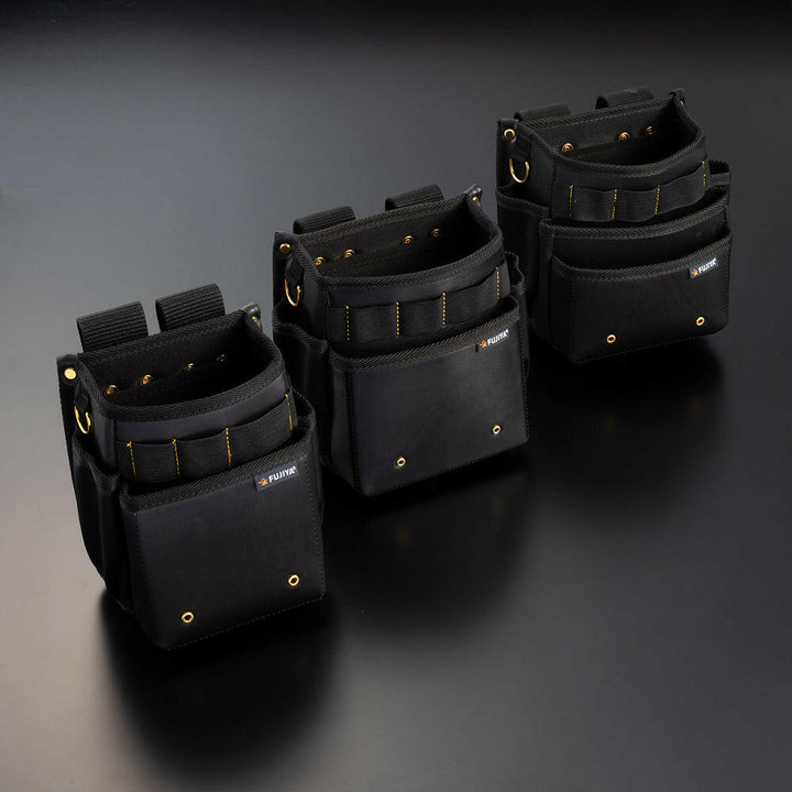 [PS-22BG] KUROKIN 黒金(Black & Gold) 腰袋スタンダード2段 単品1個