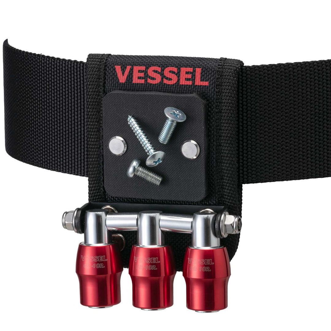 VESSEL クイックキャッチャー３連ホルダー マグネット付 QB-10MB3R QB-10MB3R