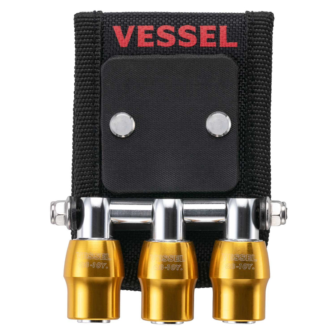 VESSEL クイックキャッチャー３連ホルダー マグネット付 QB-10MB3Y QB-10MB3Y
