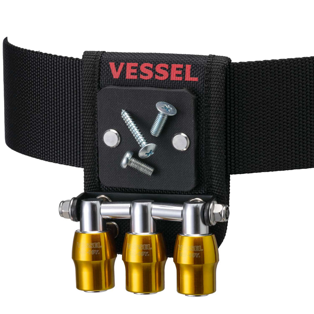 VESSEL クイックキャッチャー３連ホルダー マグネット付 QB-10MB3Y QB-10MB3Y