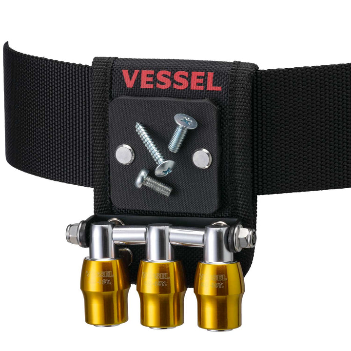 VESSEL クイックキャッチャー３連ホルダー マグネット付 QB-10MB3Y QB-10MB3Y