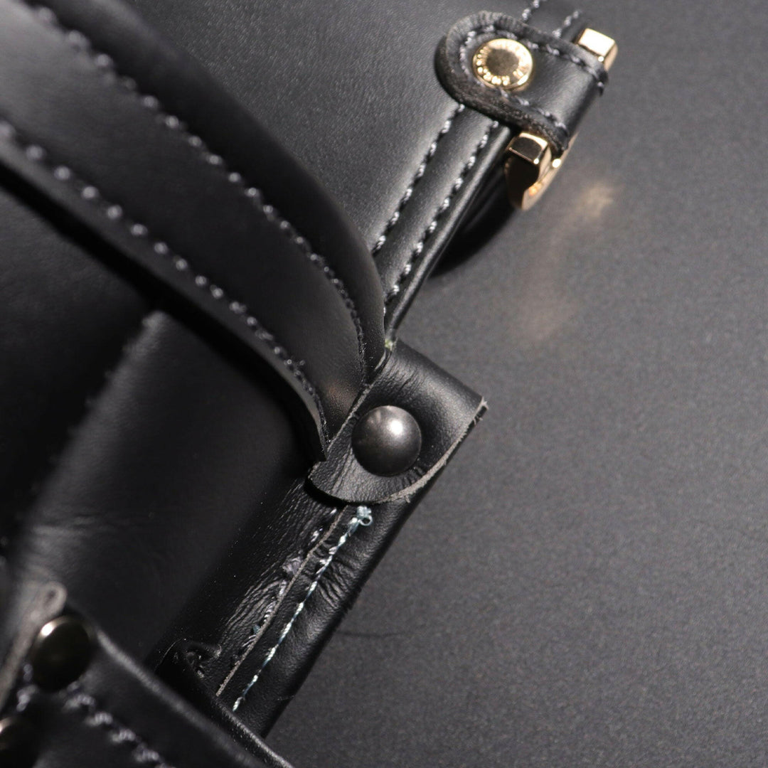 [AB-23BG] KUROKIN 黒金(Black & Gold) 腰袋3段 LIGHT PU LEATHER SERIES 単品1個 - MisakaZoo