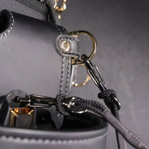 [AB-23BG] KUROKIN 黒金(Black & Gold) 腰袋3段 LIGHT PU LEATHER SERIES 単品1個 - MisakaZoo