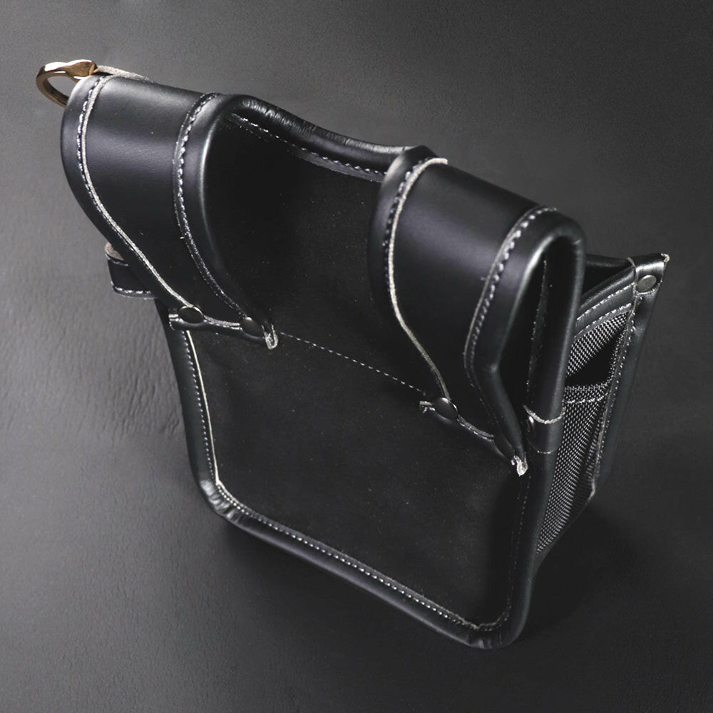 [AB-41BG] KUROKIN 黒金(Black & Gold) 建築薄型腰袋1段 単品1個 - MisakaZoo