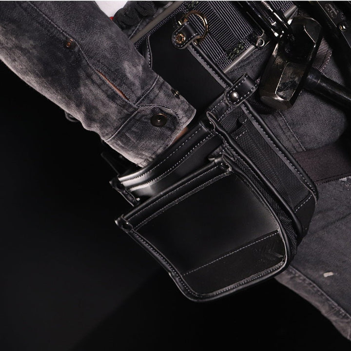 [AB-42BG] KUROKIN 黒金(Black & Gold) 建築薄型腰袋2段 単品1個 - MisakaZoo