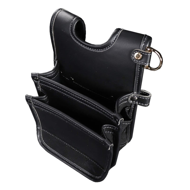 [AB-42BG] KUROKIN 黒金(Black & Gold) 建築薄型腰袋2段 単品1個 - MisakaZoo