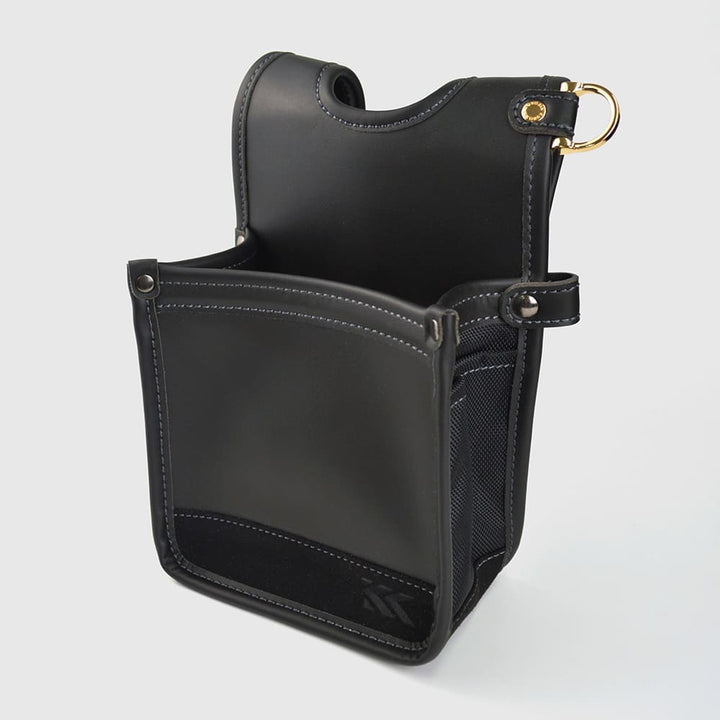 [AB-42BG] KUROKIN 黒金(Black & Gold) 建築薄型腰袋2段 単品1個 - MisakaZoo