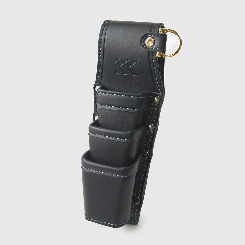 [AH-62BG] KUROKIN 黒金(Black & Gold) ホルダー2段 LIGHT PU LEATHER SERIES 単品1個 - MisakaZoo