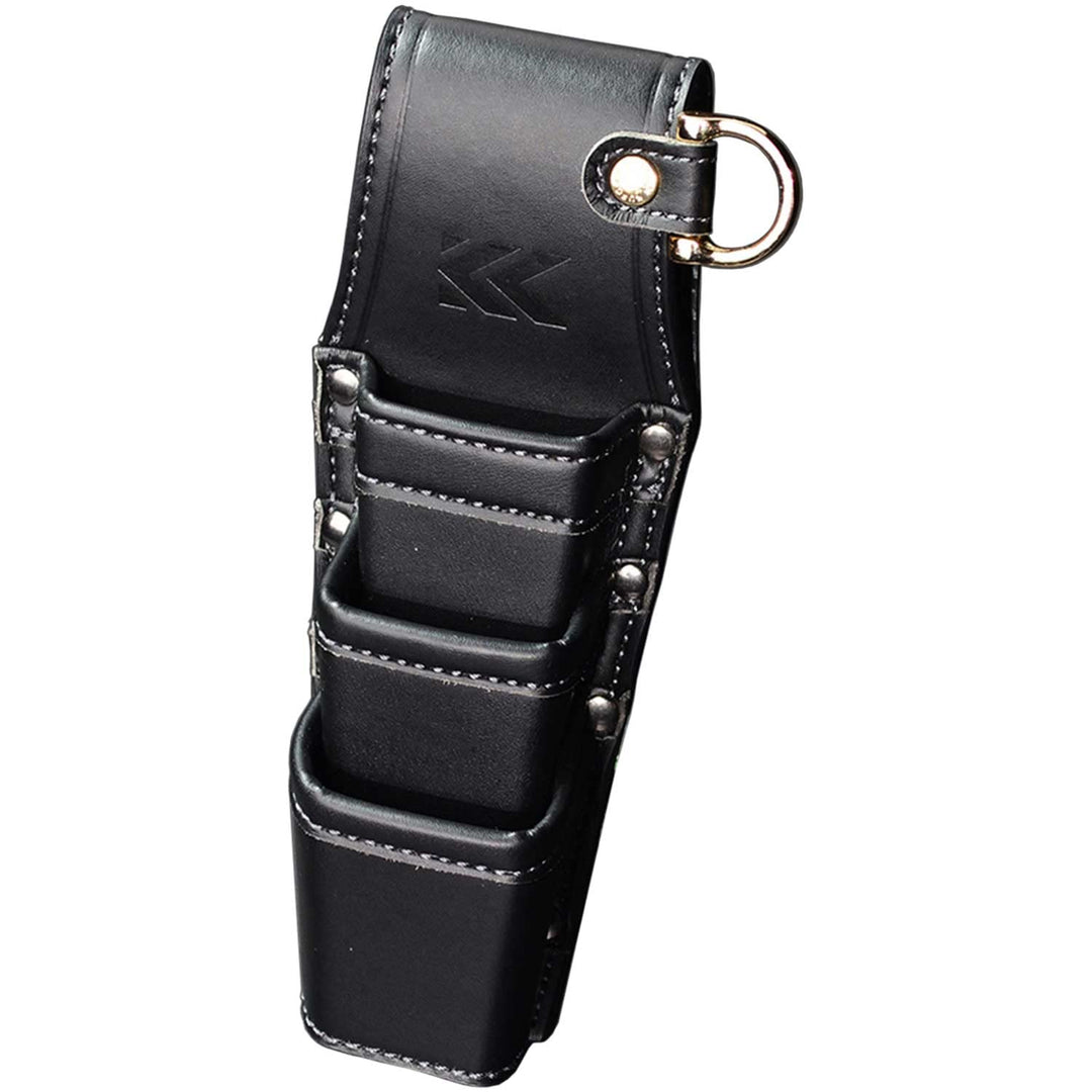 [AH-63BG] KUROKIN 黒金(Black & Gold) ホルダー3段 LIGHT PU LEATHER SERIES 単品1個 - MisakaZoo