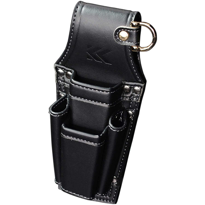 [AH-72BG] KUROKIN 黒金(Black & Gold) ドライバーペンチホルダー2段 LIGHT PU LEATHER SERIES 単品1個 - MisakaZoo