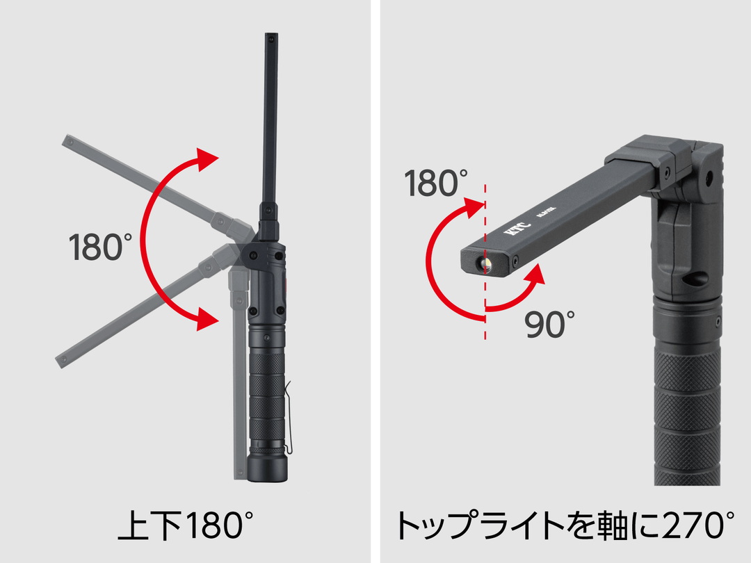 [AL815X] KTC(京都機械工具)充電式LED折りたたみライト（充電時間約3.0時間） 単品1個 - MisakaZoo