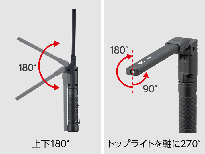 [AL815X] KTC(京都機械工具)充電式LED折りたたみライト（充電時間約3.0時間） 単品1個 - MisakaZoo