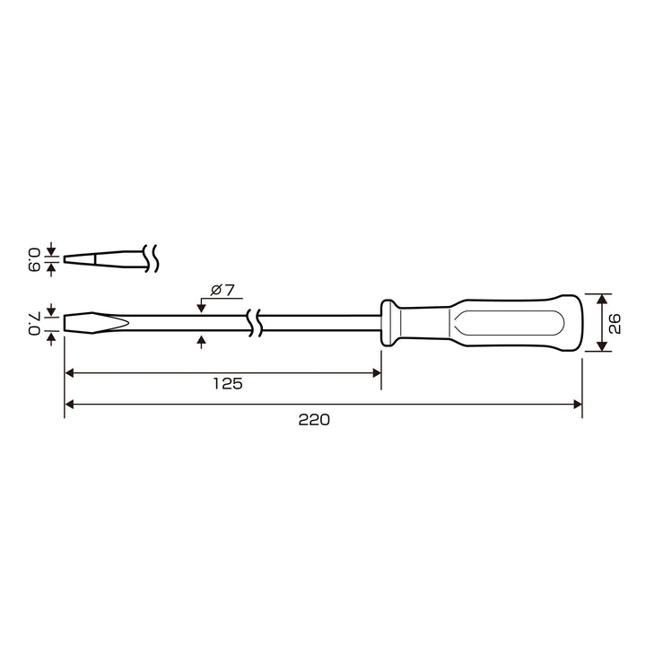 アネックス(Anex) 1250 プラスチック柄マイナスドライバー - MisakaZoo