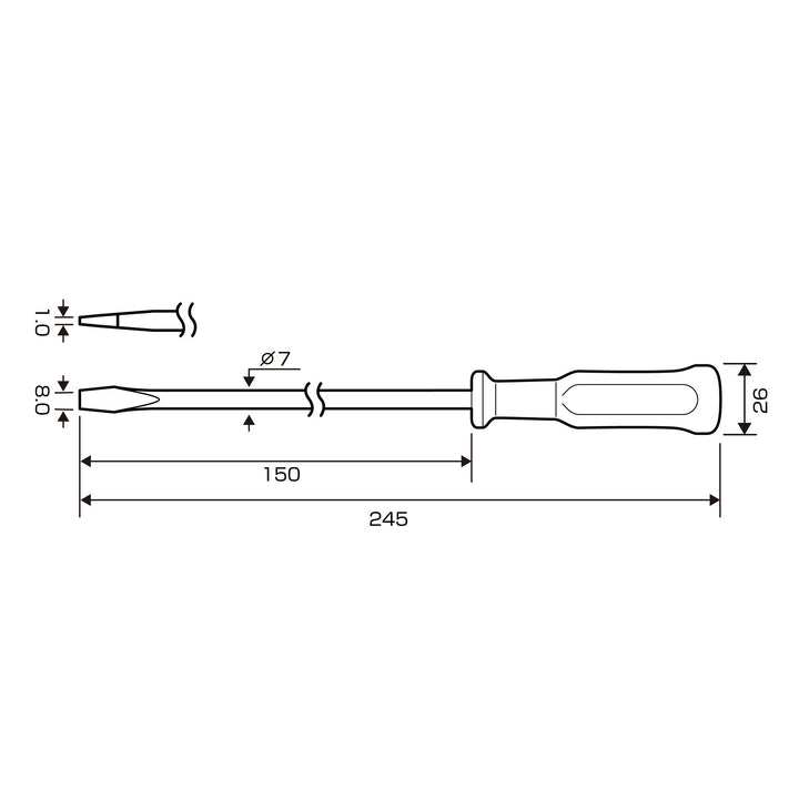 アネックス(Anex) 1250 プラスチック柄マイナスドライバー - MisakaZoo