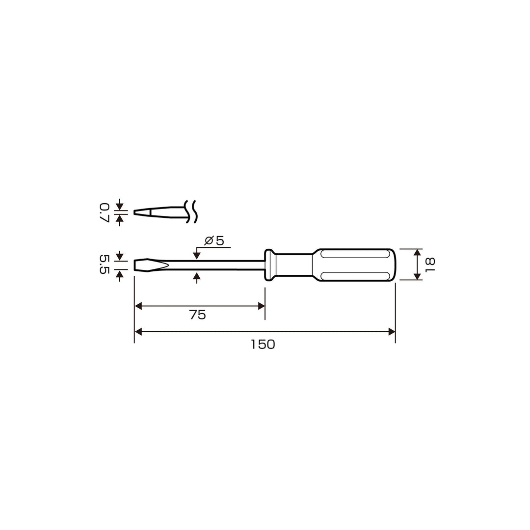アネックス(Anex) 1250 プラスチック柄マイナスドライバー - MisakaZoo