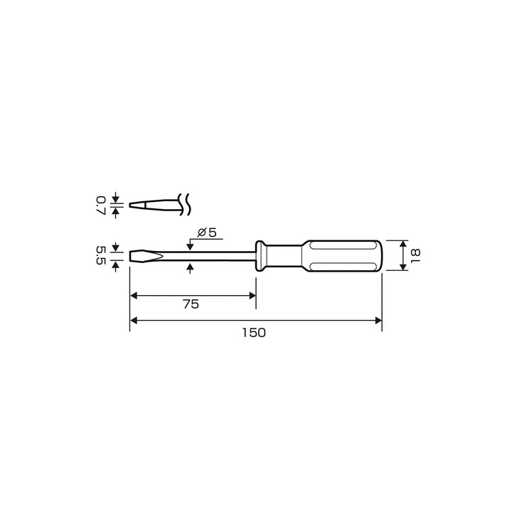 アネックス(Anex) 1250 プラスチック柄マイナスドライバー - MisakaZoo